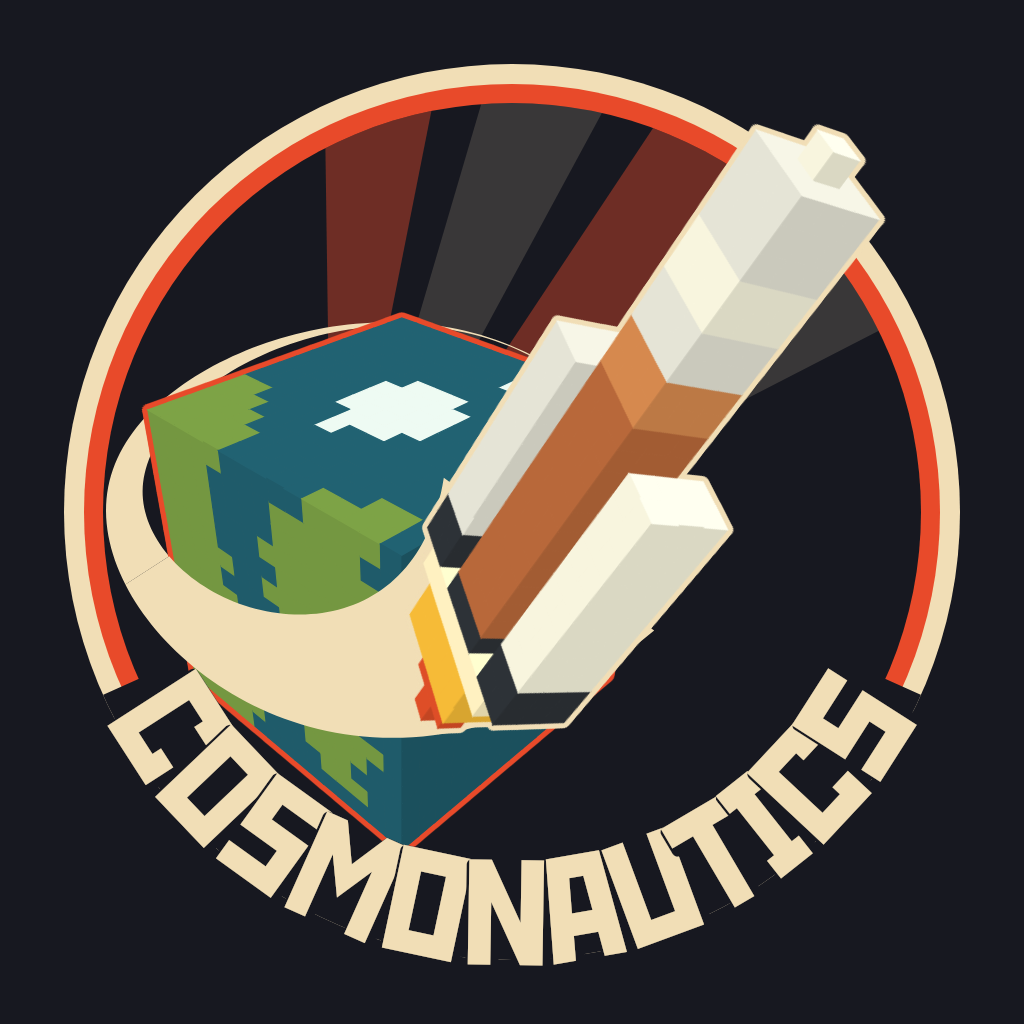 Cosmonautics rocket orbiting Earth