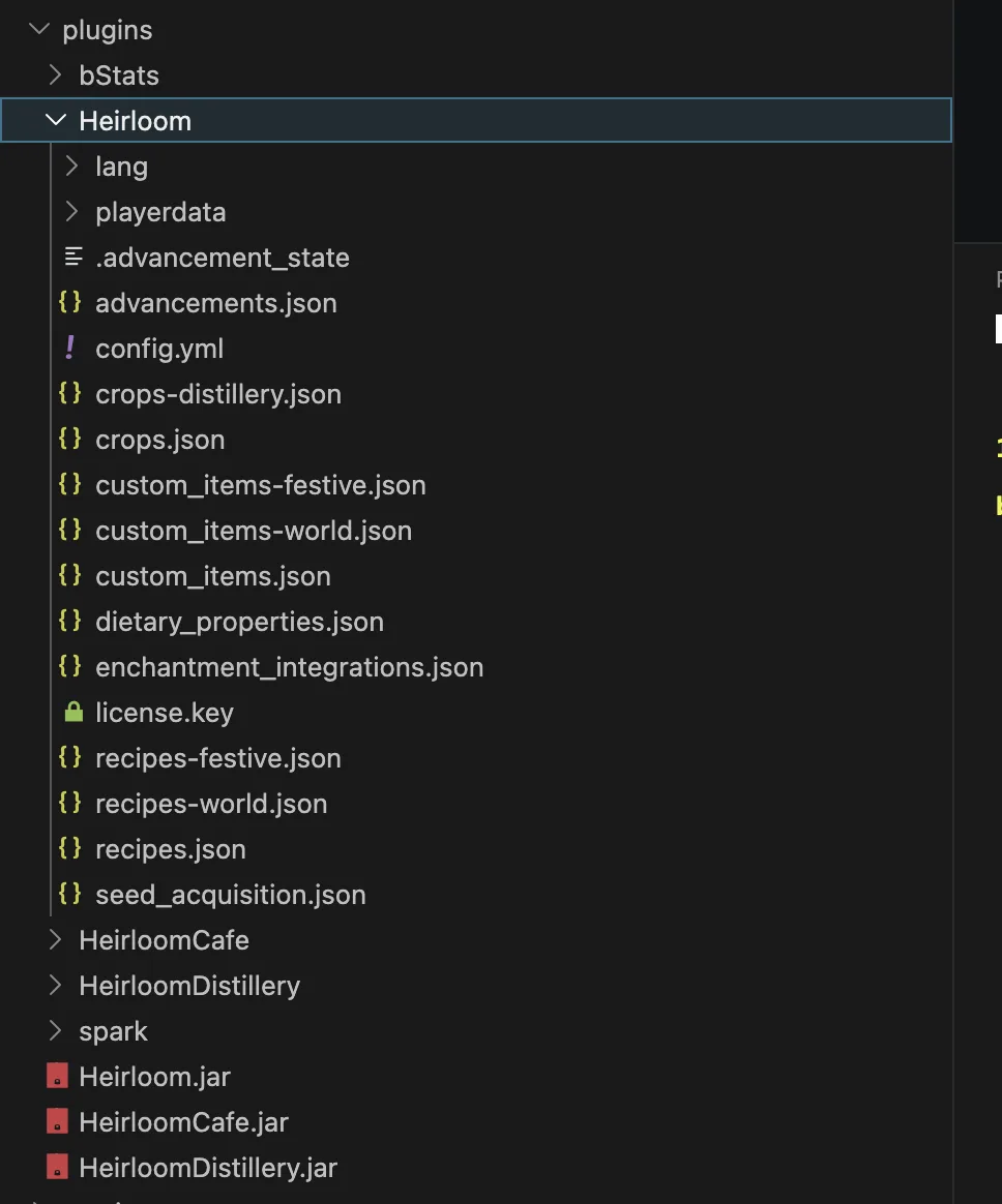 Generated Heirloom files