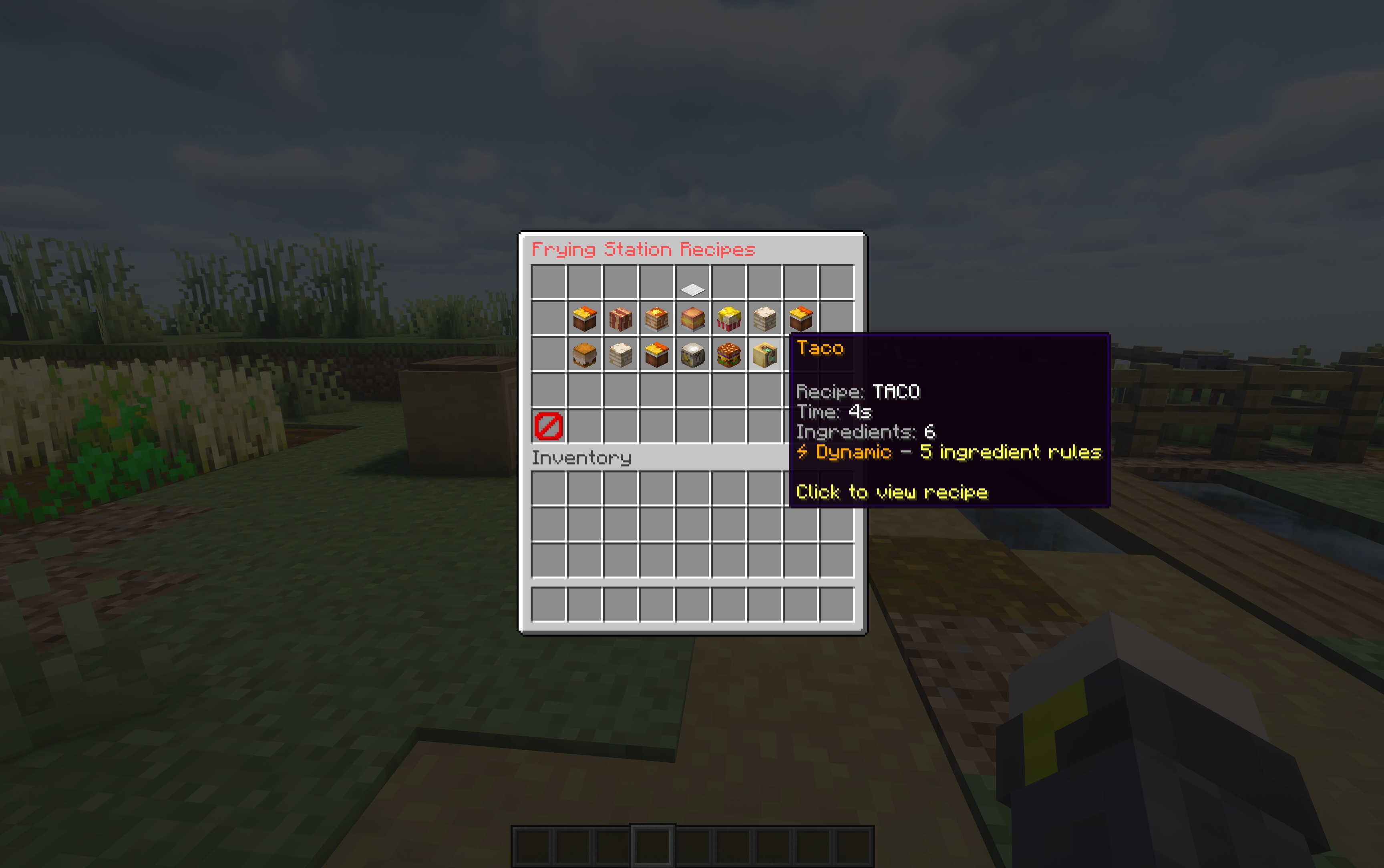 The recipe browser is the main in-game guide for players.